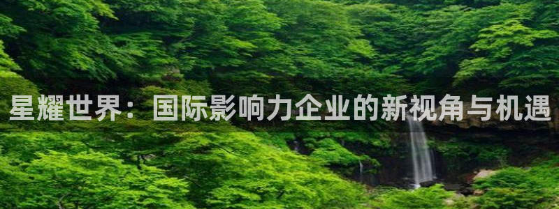 辉达娱乐f凯捷平台在线注册：星耀世界：国际影响力企业的新视角与机遇